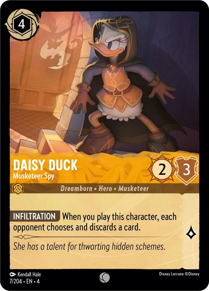 Daisy Duck - Musketeer Spy 7/204 card from Ursula's Return