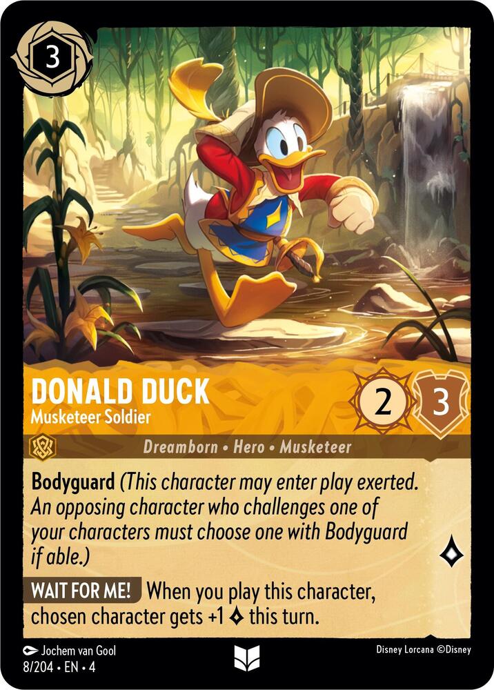 Donald Duck - Musketeer Soldier 8/204 card from Ursula's Return