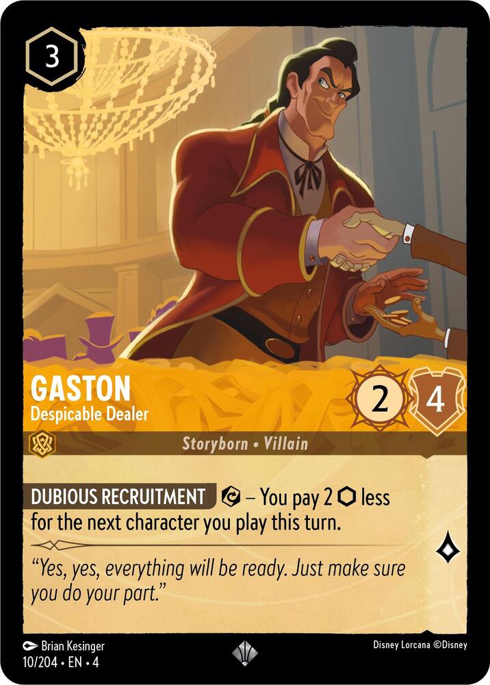 Gaston - Despicable Dealer 10/204 card from Ursula's Return