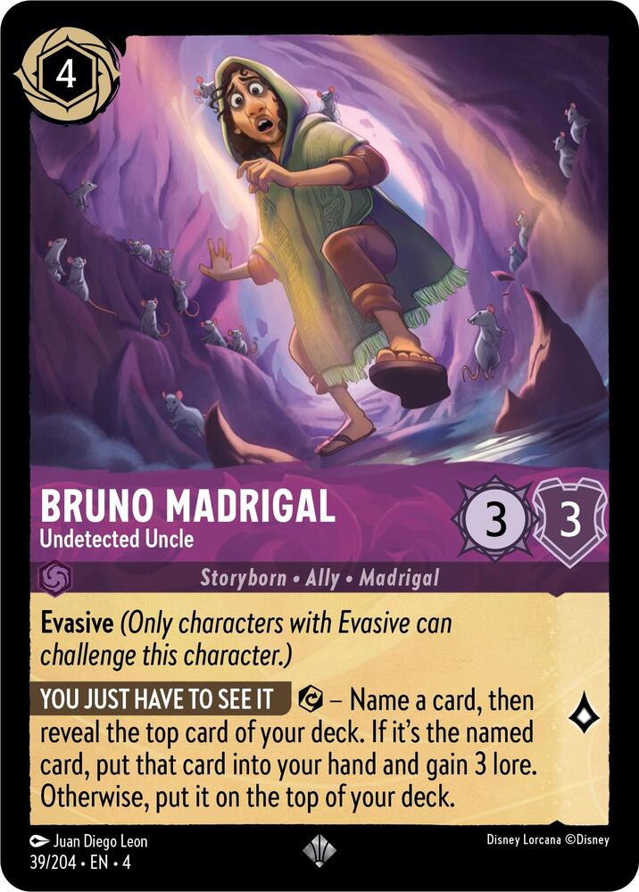 Bruno Madrigal - Undetected Uncle 39/204 card from Ursula's Return