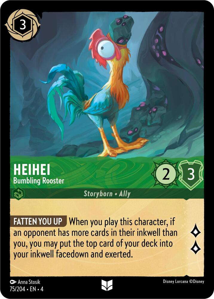 Heihei - Bumbling Rooster 75/204 card from Ursula's Return
