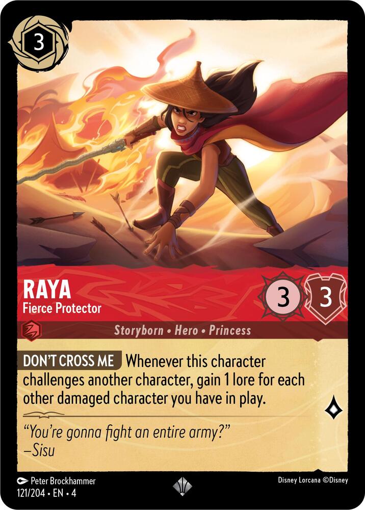 Raya - Fierce Protector 121/204 card from Ursula's Return