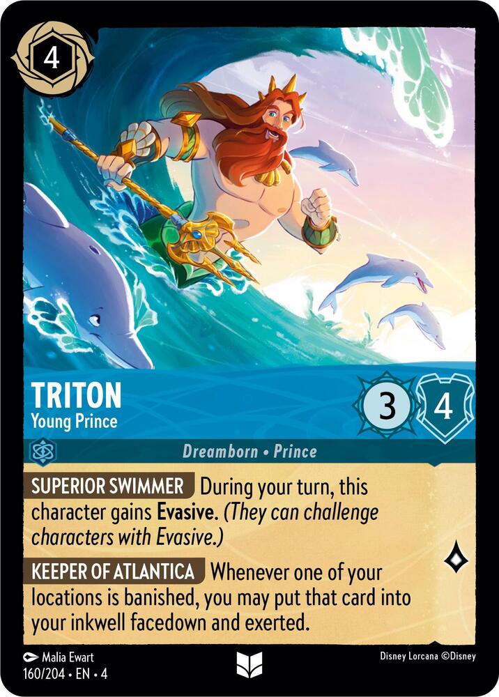 Triton - Young Prince 160/204 card from Ursula's Return
