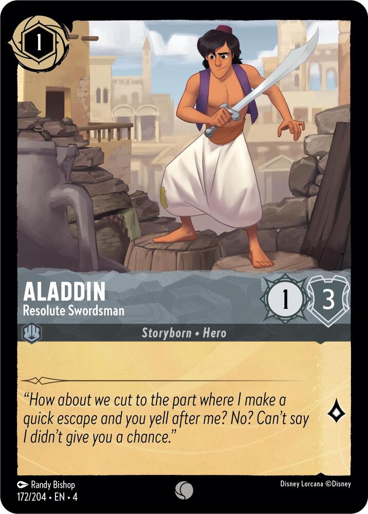 Aladdin - Resolute Swordsman 172/204 card from Ursula's Return