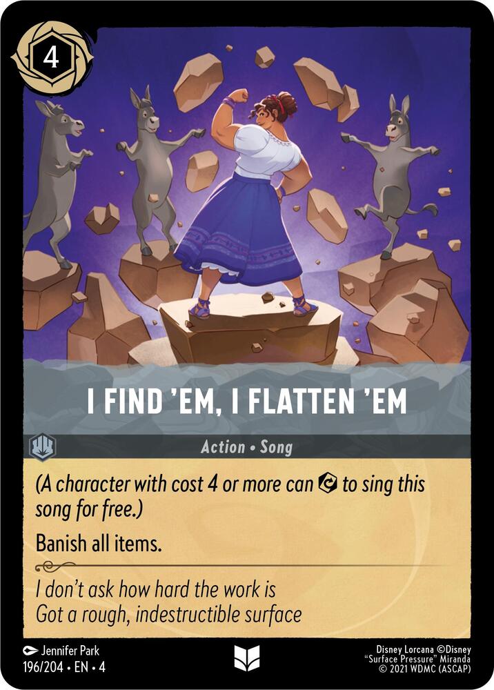 I Find 'Em, I Flatten 'Em 196/204 card from Ursula's Return
