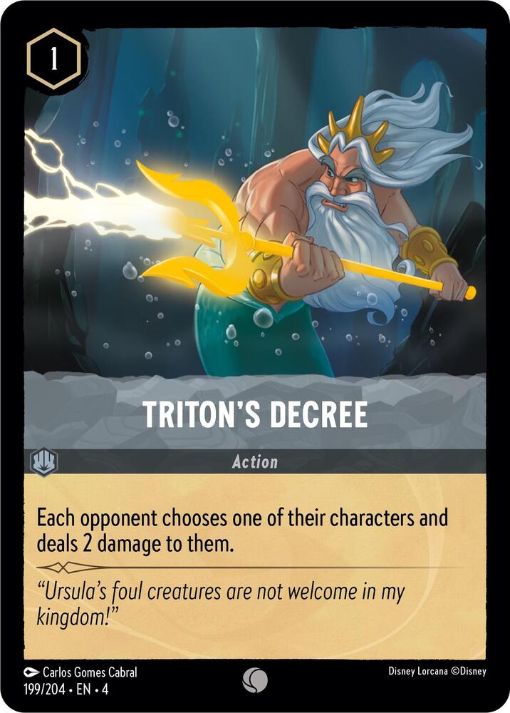Triton's Decree 199/204 card from Ursula's Return