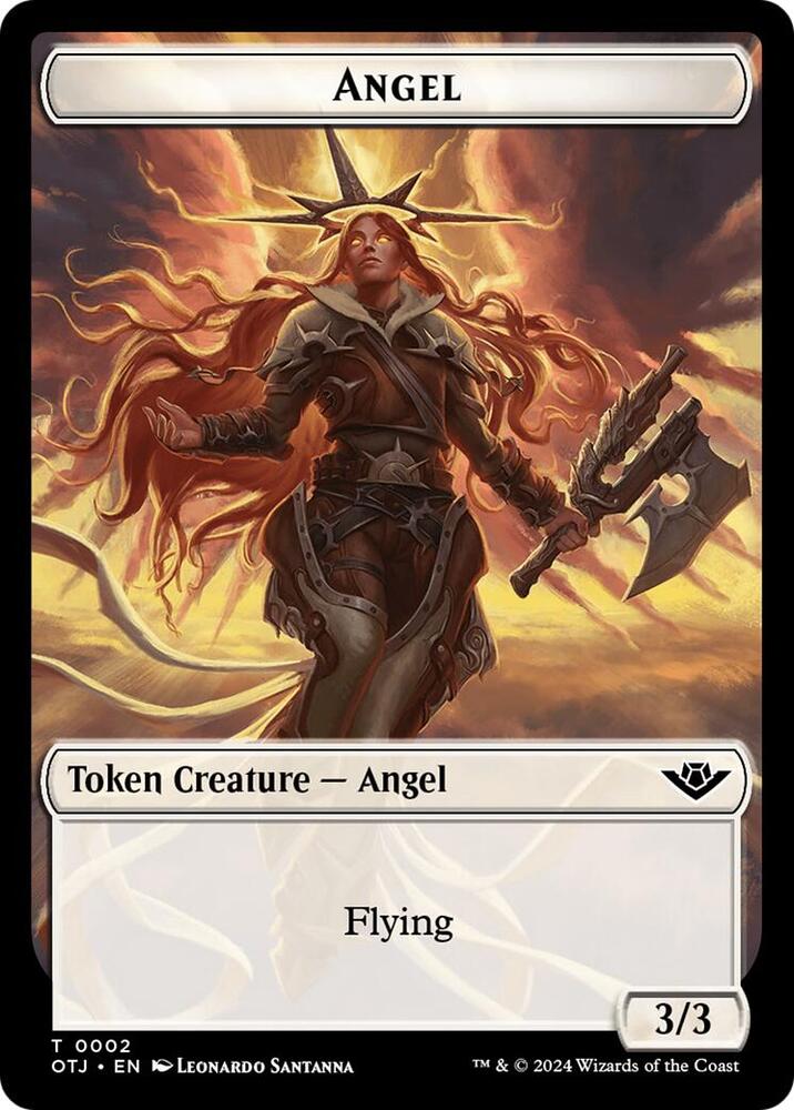 Angel // Plot Double-Sided Token 2 // 20 card from Outlaws of Thunder Junction