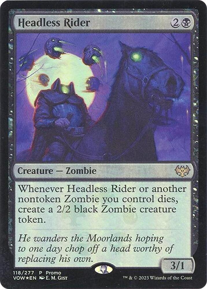 Headless Rider 118 card from Media Promos
