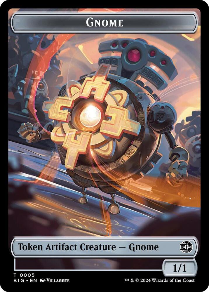 Gnome // Plot Double-Sided Token 5 // 20 card from Outlaws of Thunder Junction: The Big Score