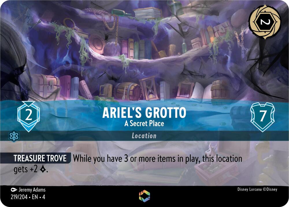 Ariel's Grotto - A Secret Place (Enchanted) 219/204 card from Ursula's Return