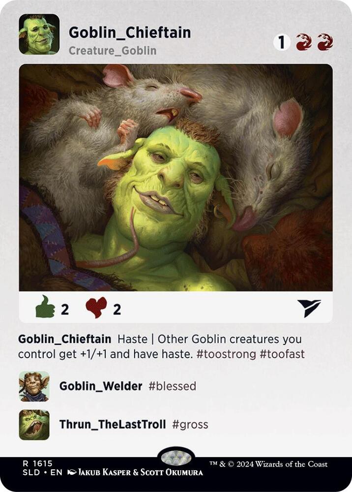 Goblin Chieftain 1615 card from Secret Lair Drop Series