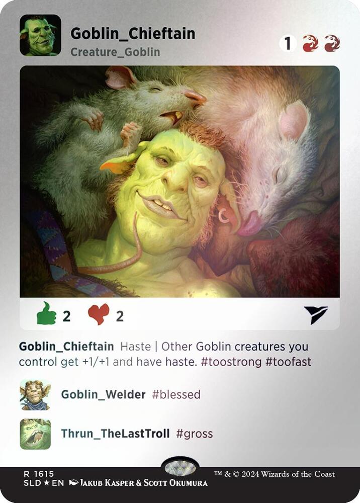 Goblin Chieftain (Rainbow Foil) 1615 card from Secret Lair Drop Series