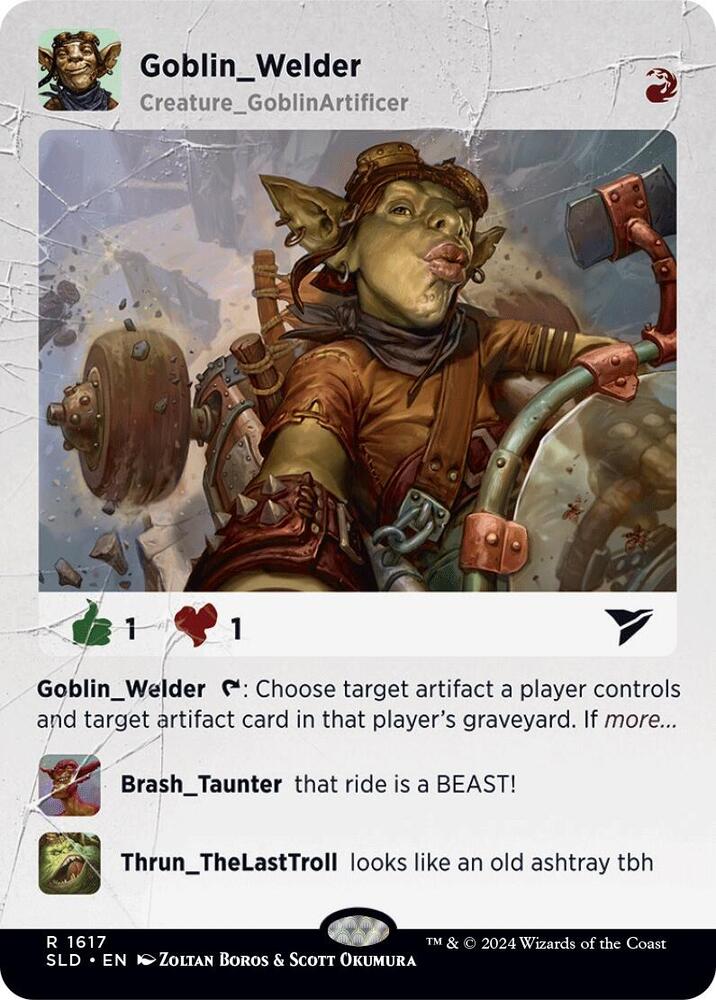 Goblin Welder 1617 card from Secret Lair Drop Series