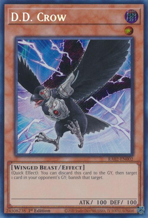 D.D. Crow (Secret Rare) RA02-EN002 card from 25th Anniversary Rarity Collection II