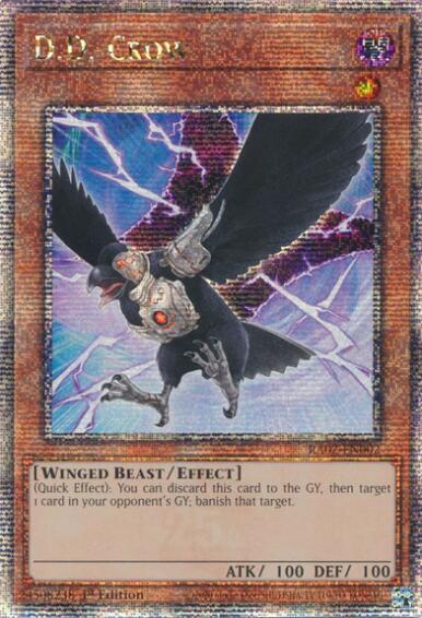 D.D. Crow (Quarter Century Secret Rare) RA02-EN002 card from 25th Anniversary Rarity Collection II