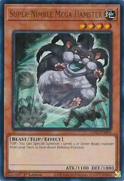 Super-Nimble Mega Hamster (UR) RA02-EN004 card from 25th Anniversary Rarity Collection II