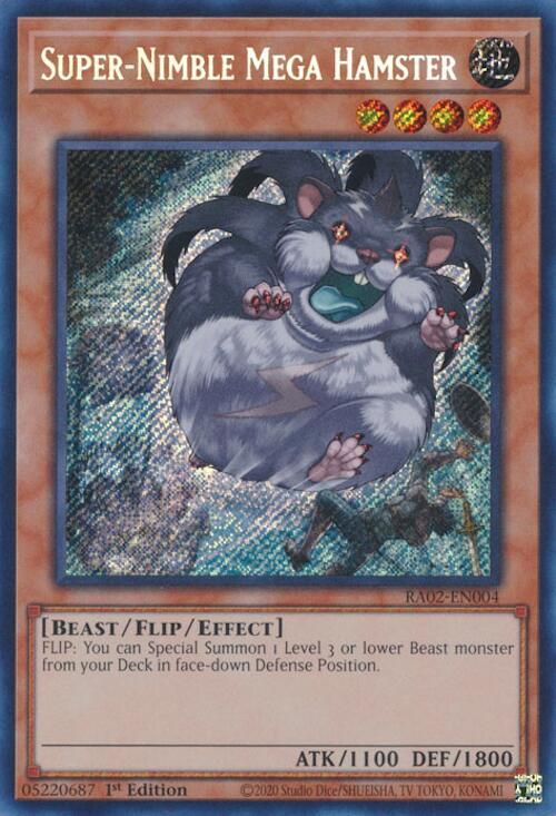 Super-Nimble Mega Hamster (Secret Rare) RA02-EN004 card from 25th Anniversary Rarity Collection II