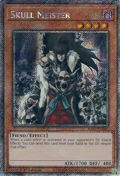 Skull Meister (Platinum Secret Rare) RA02-EN005 card from 25th Anniversary Rarity Collection II