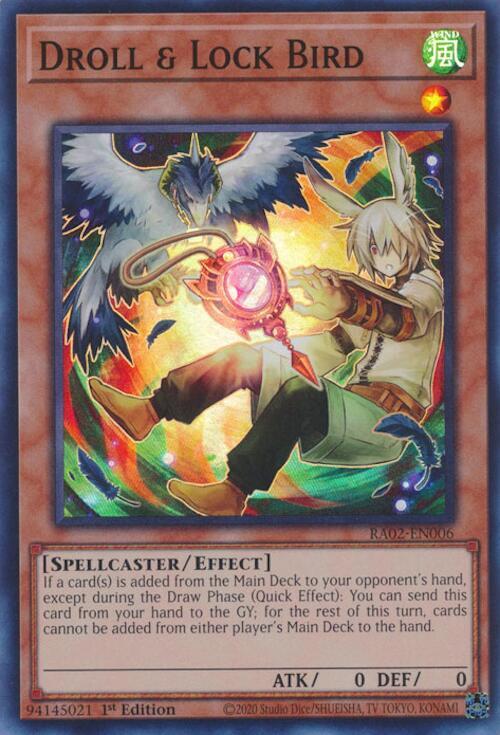 Droll & Lock Bird (Alternate Art) RA02-EN006 card from 25th Anniversary Rarity Collection II