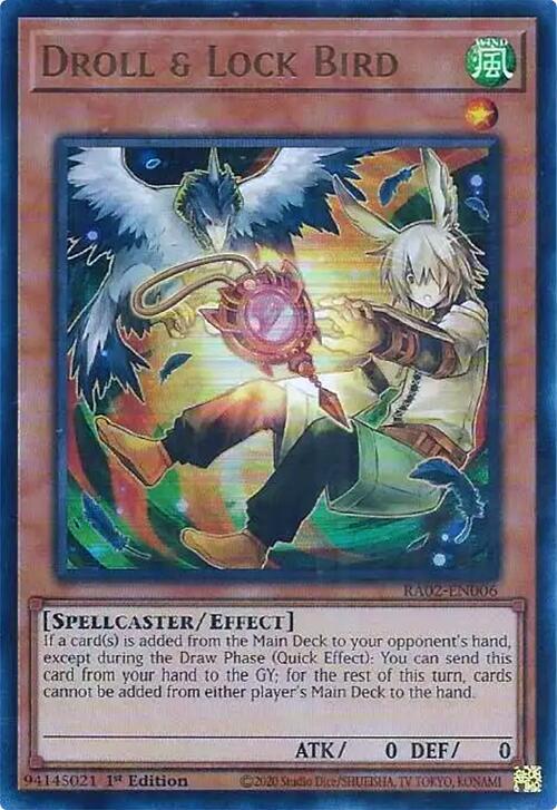 Droll & Lock Bird (Alternate Art) (UR) RA02-EN006 card from 25th Anniversary Rarity Collection II