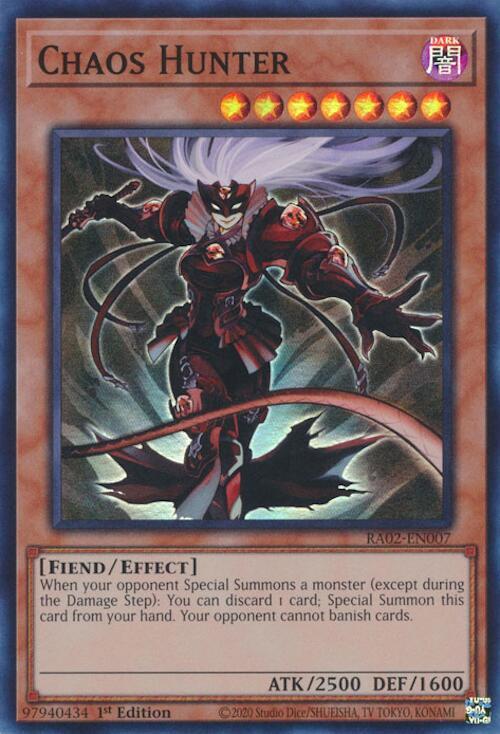 Chaos Hunter RA02-EN007 card from 25th Anniversary Rarity Collection II