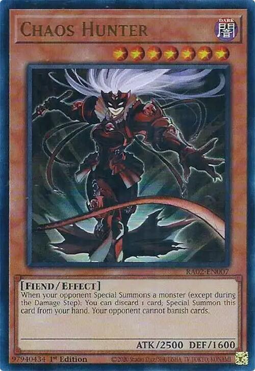Chaos Hunter (UR) RA02-EN007 card from 25th Anniversary Rarity Collection II