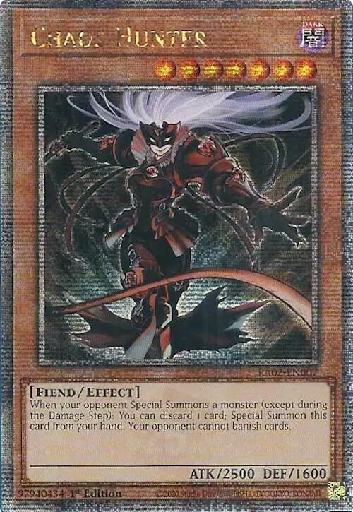 Chaos Hunter (Quarter Century Secret Rare) RA02-EN007 card from 25th Anniversary Rarity Collection II