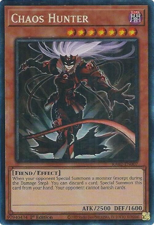 Chaos Hunter (PCR) RA02-EN007 card from 25th Anniversary Rarity Collection II