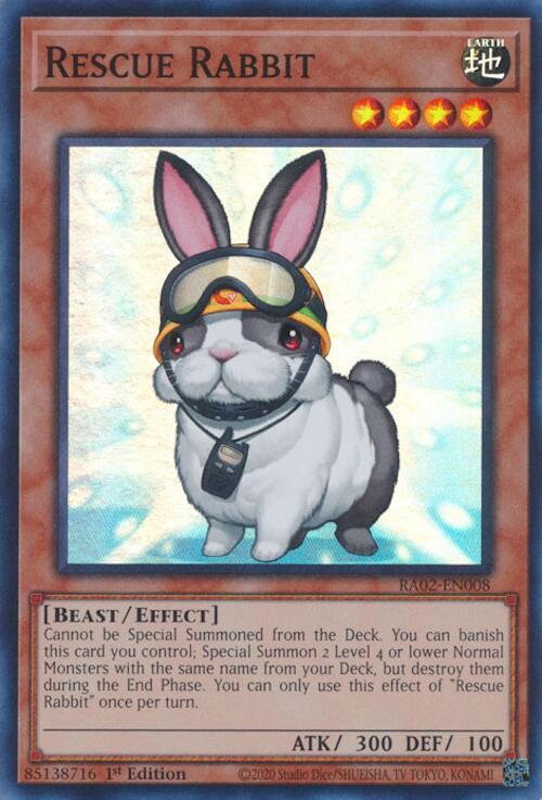 Rescue Rabbit RA02-EN008 card from 25th Anniversary Rarity Collection II
