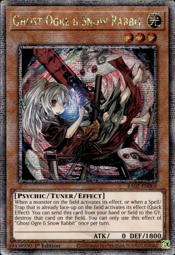 Ghost Ogre & Snow Rabbit (Alternate Art) (Quarter Century Secret Rare) RA02-EN009 card from 25th Anniversary Rarity Collection II