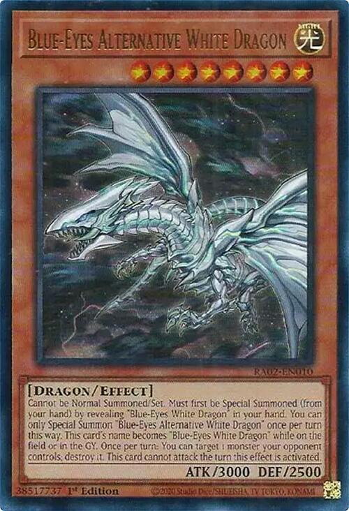 Blue-Eyes Alternative White Dragon (UR) RA02-EN010 card from 25th Anniversary Rarity Collection II