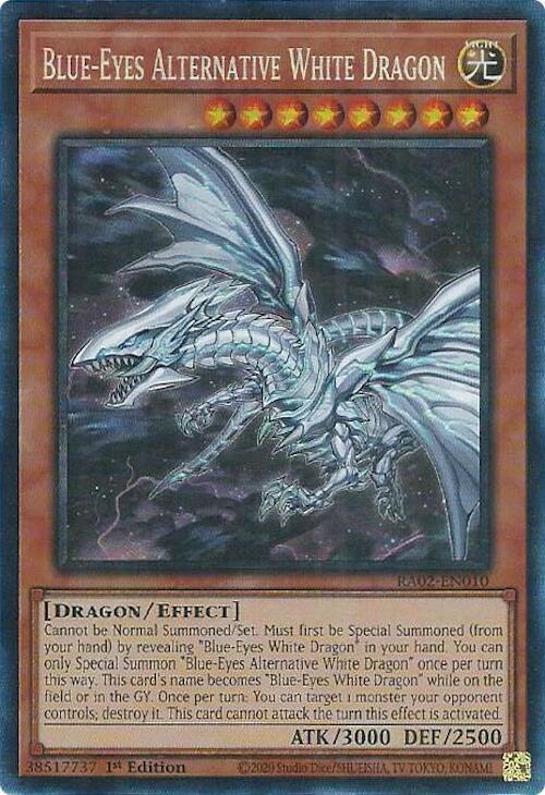 Blue-Eyes Alternative White Dragon (PCR) RA02-EN010 card from 25th Anniversary Rarity Collection II