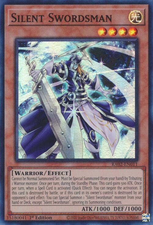 Silent Swordsman RA02-EN011 card from 25th Anniversary Rarity Collection II