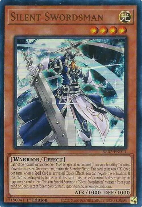 Silent Swordsman (UR) RA02-EN011 card from 25th Anniversary Rarity Collection II