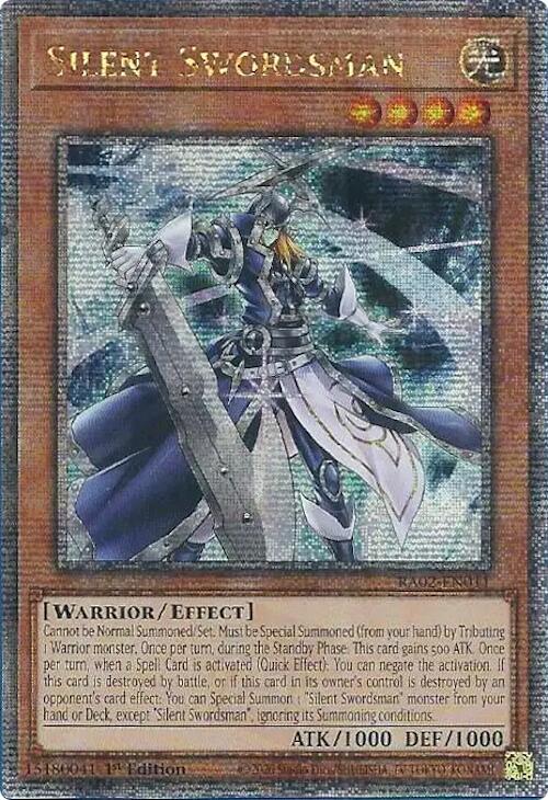 Silent Swordsman (Quarter Century Secret Rare) RA02-EN011 card from 25th Anniversary Rarity Collection II