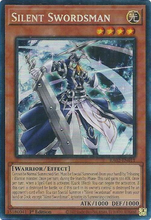Silent Swordsman (PCR) RA02-EN011 card from 25th Anniversary Rarity Collection II