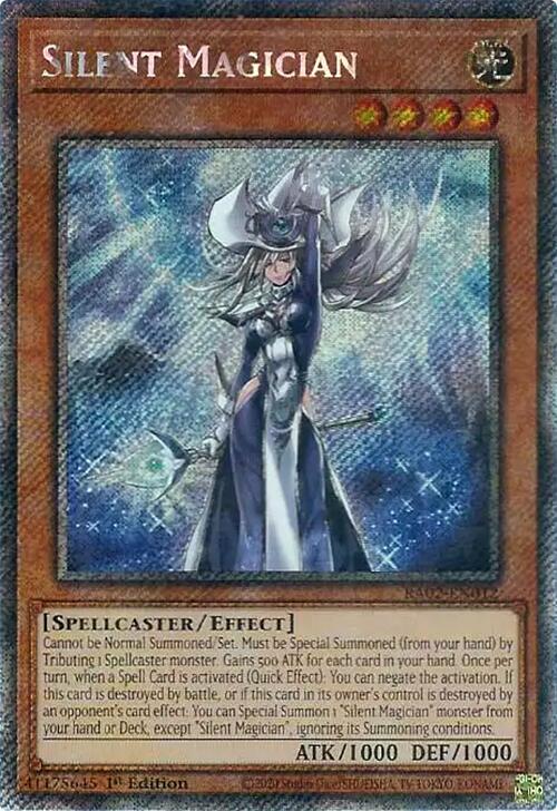 Silent Magician (Platinum Secret Rare) RA02-EN012 card from 25th Anniversary Rarity Collection II