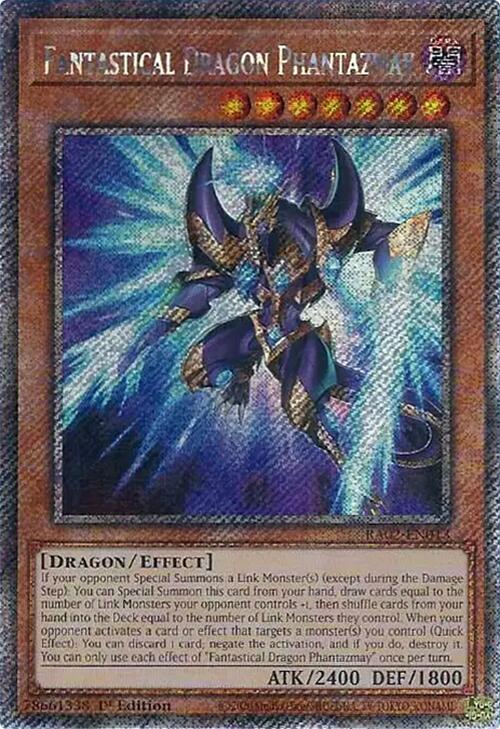 Fantastical Dragon Phantazmay (Alternate Art) (Platinum Secret Rare) RA02-EN013 card from 25th Anniversary Rarity Collection II