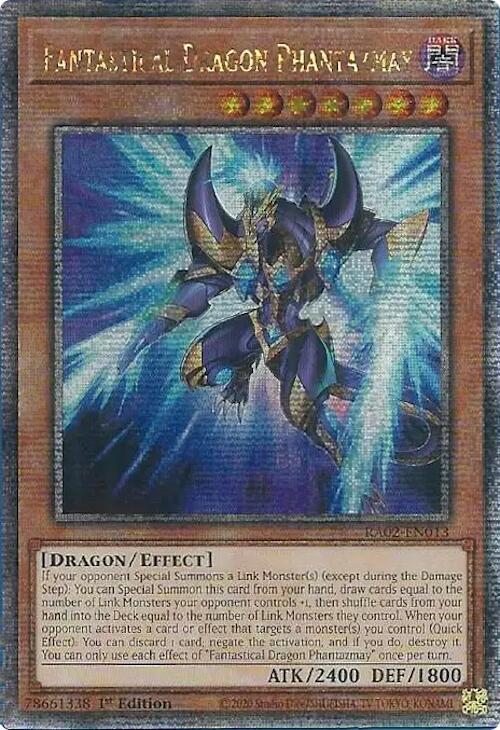 Fantastical Dragon Phantazmay (Alternate Art) (Quarter Century Secret Rare) RA02-EN013 card from 25th Anniversary Rarity Collection II