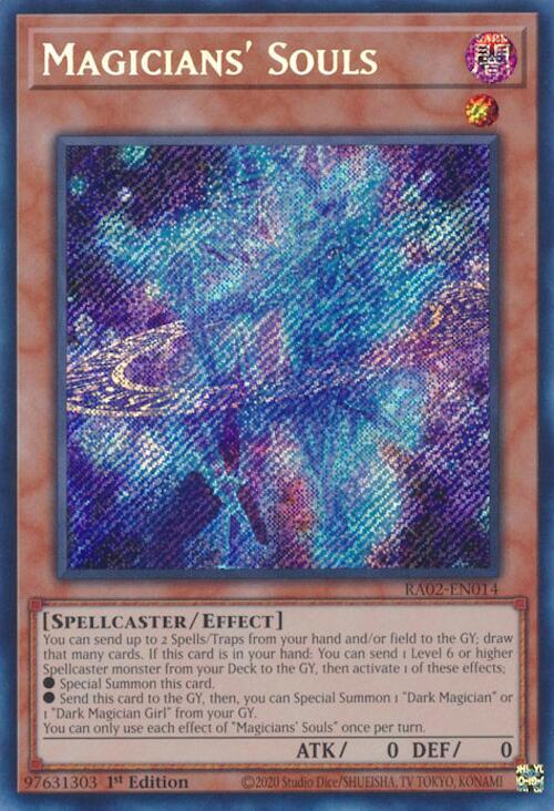 Magicians' Souls (Secret Rare) RA02-EN014 card from 25th Anniversary Rarity Collection II