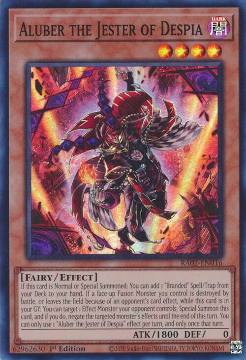 Aluber the Jester of Despia RA02-EN016 card from 25th Anniversary Rarity Collection II
