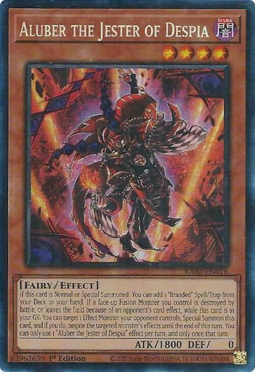 Aluber the Jester of Despia (PCR) RA02-EN016 card from 25th Anniversary Rarity Collection II