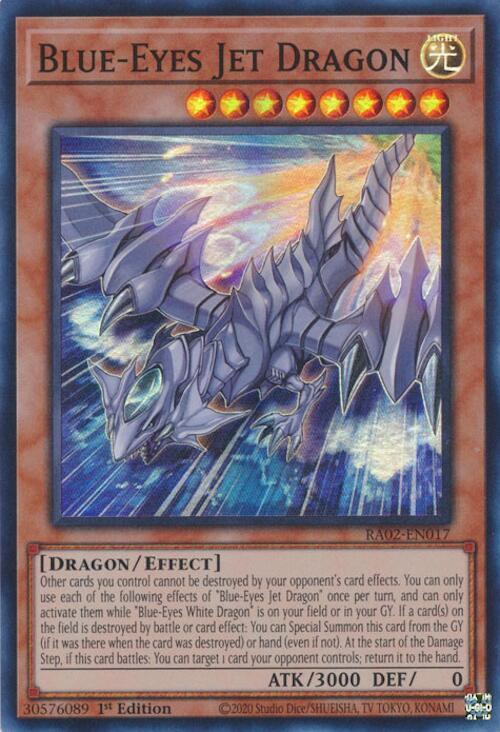 Blue-Eyes Jet Dragon RA02-EN017 card from 25th Anniversary Rarity Collection II