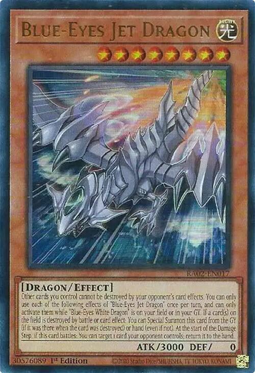Blue-Eyes Jet Dragon (UR) RA02-EN017 card from 25th Anniversary Rarity Collection II
