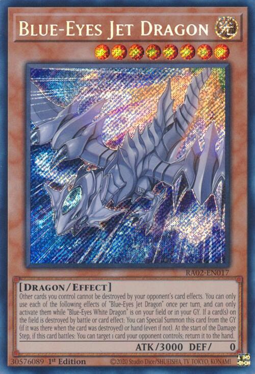 Blue-Eyes Jet Dragon (Secret Rare) RA02-EN017 card from 25th Anniversary Rarity Collection II