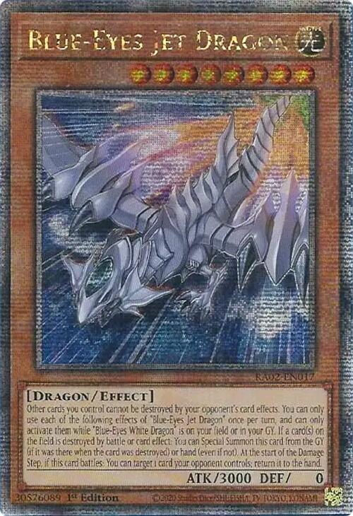 Blue-Eyes Jet Dragon (Quarter Century Secret Rare) RA02-EN017 card from 25th Anniversary Rarity Collection II