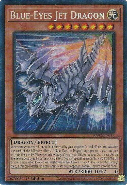 Blue-Eyes Jet Dragon (PCR) RA02-EN017 card from 25th Anniversary Rarity Collection II