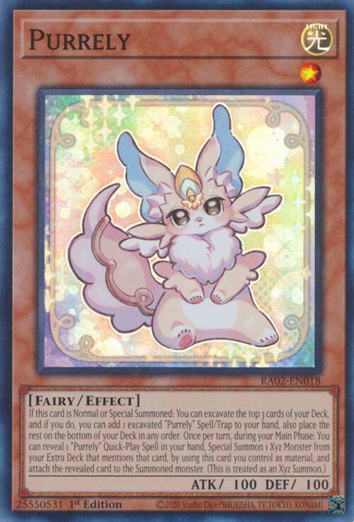 Purrely RA02-EN018 card from 25th Anniversary Rarity Collection II
