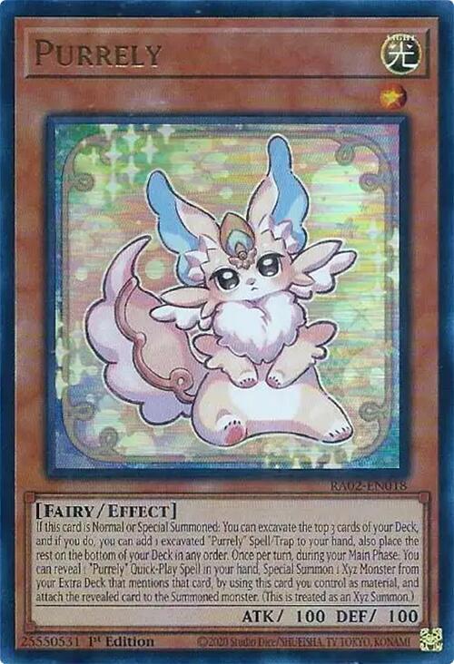 Purrely (UR) RA02-EN018 card from 25th Anniversary Rarity Collection II