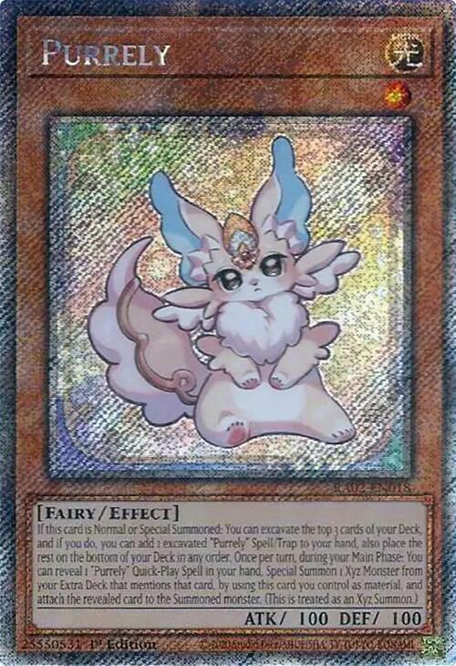 Purrely  (Platinum Secret Rare) RA02-EN018 card from 25th Anniversary Rarity Collection II